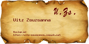 Uitz Zsuzsanna névjegykártya